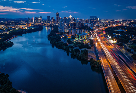 Aerial view of Austin, Texas